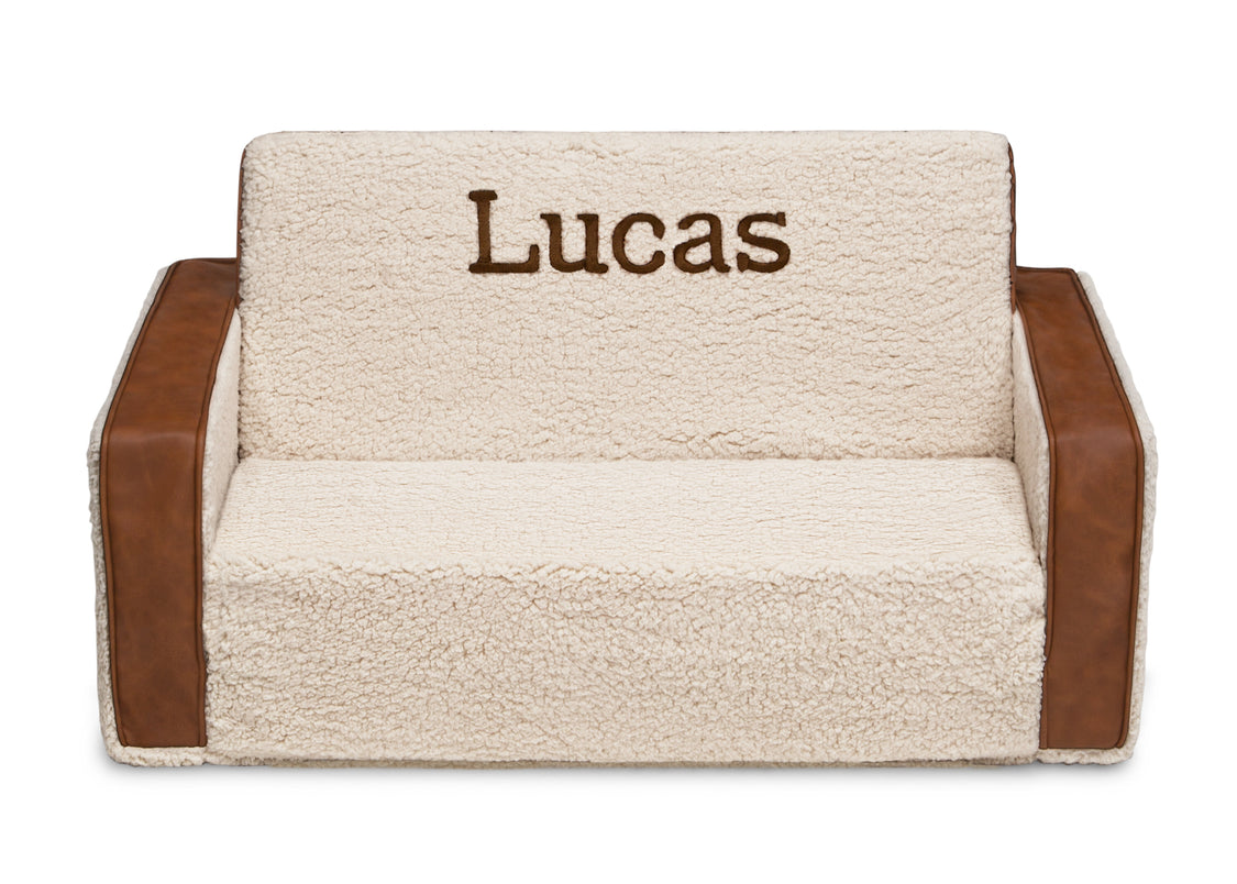 Cream Sherpa with Brown Leather (5047)