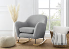 French Grey with Matte Black and Natural (1443) 2-Finch Rocking Chair