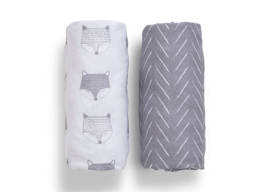 Indie Fox (3405) 6-Indie Fox Fitted Crib Sheets - 2 Pack