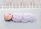 Girl (5004) 1-Little Lambs Adjustable Swaddle Wrap - Size Large, Fits Babies 3-6 Months/14-18 lbs., 3-Pack