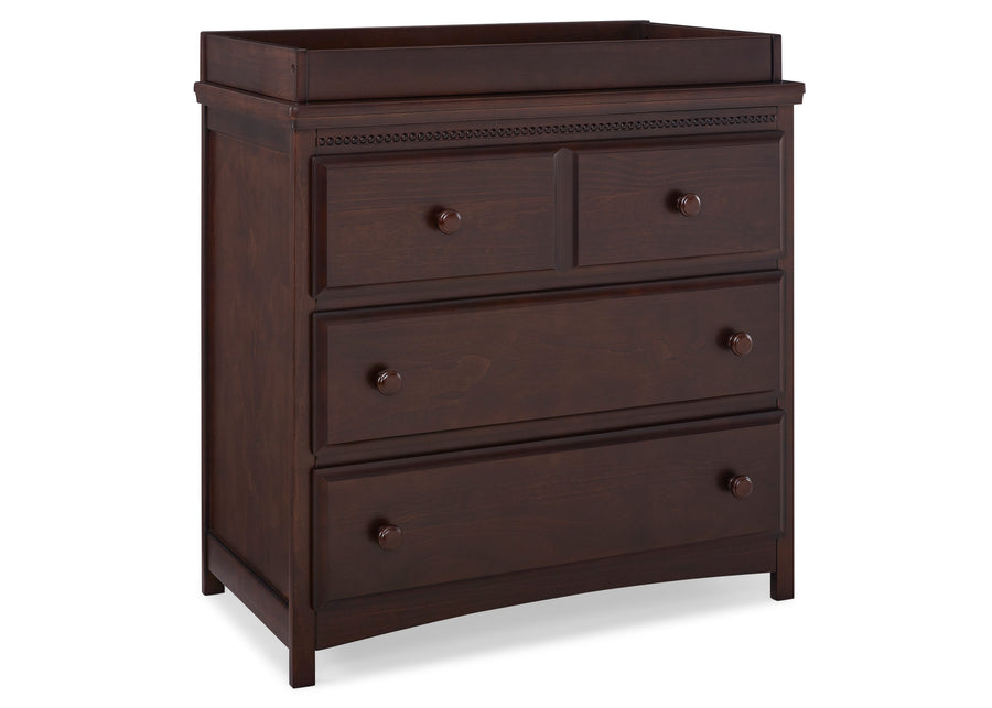 Walnut Espresso (1324) 3-Emerson 3 Drawer Dresser with Changing Top