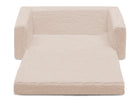 Cream Sherpa (5030) 14-Personalized Cozee Flip-Out Sherpa 2-in-1 Convertible Sofa to Lounger for Kids
