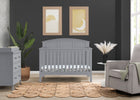 Textured Grey (1450) 1-Sweet Beginnings Sage Curve Top 6-in-1 Convertible Crib