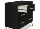Sloane 4 Drawer Dresser with Changing Top Black with Melted Bronze (1413) 8-Sloane 4 Drawer Dresser with Changing Top