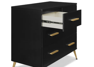 Sloane 4 Drawer Dresser with Changing Top Black with Melted Bronze (1413) 10