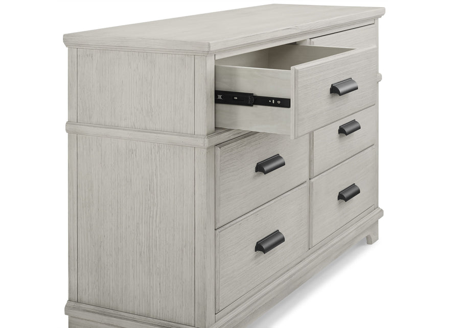 Rustic Mist (1373) 4-Asher 6 Drawer Dresser with Changing Top