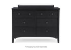 Textured Midnight Grey (1347) 2-Farmhouse 6 Drawer Dresser