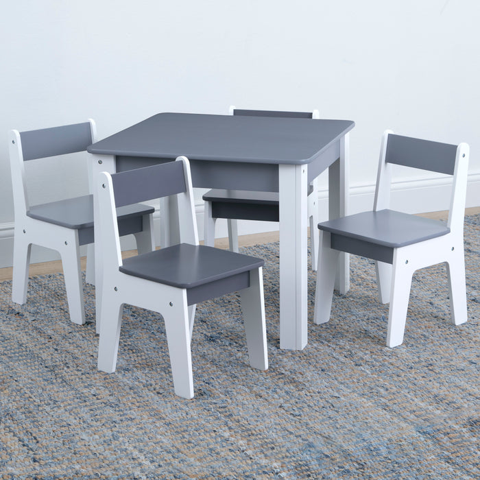 Grey (1273) 0-GapKids Table and 4 Chair Set