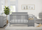 Grey (026) 1-Presley Convertible Crib and Changer