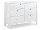 Textured White (1349) 7-Farmhouse 6 Drawer Dresser