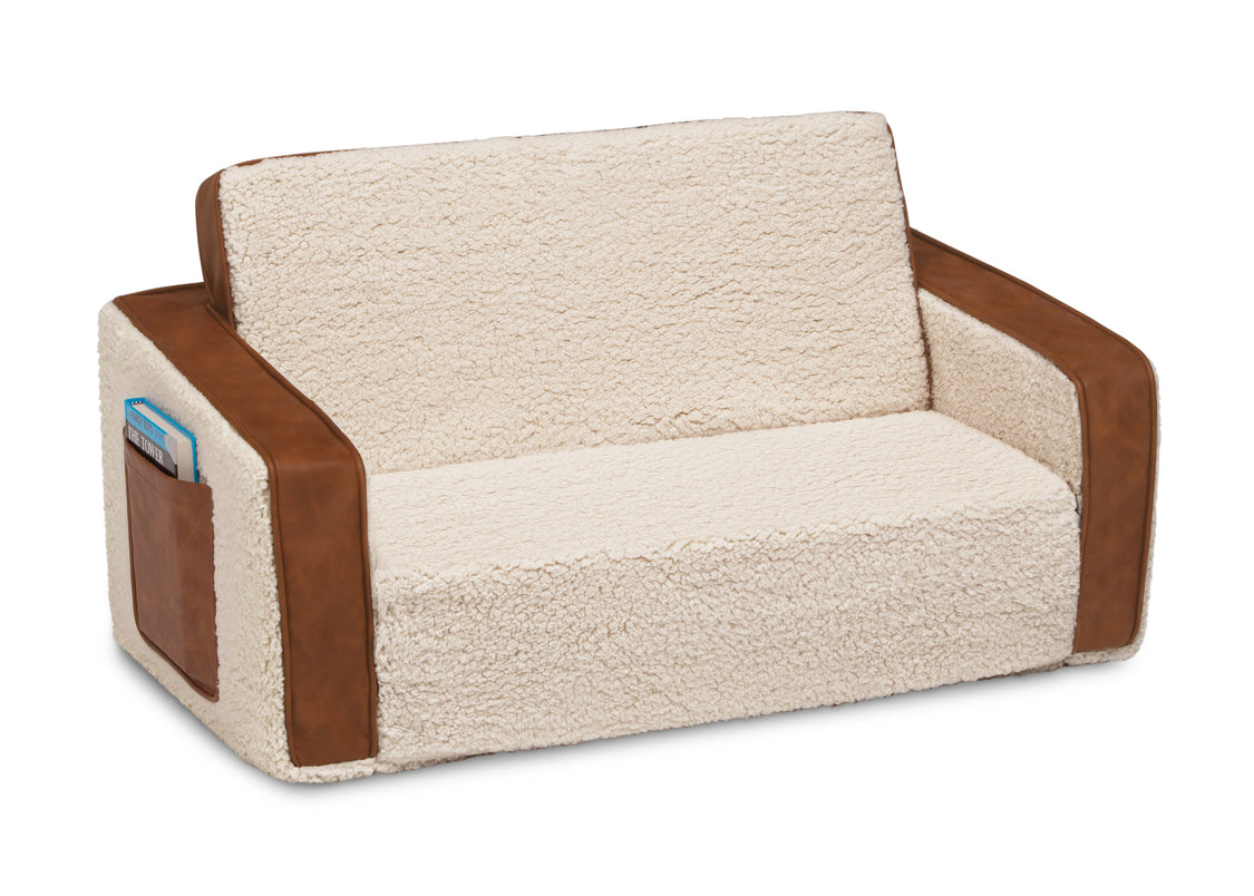 Cream Sherpa with Brown Leather (5047)