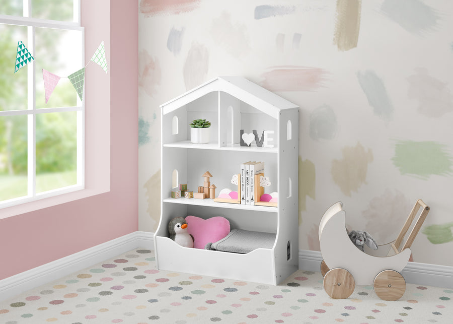 Bianca White (130) 5-Playhouse Bookcase with Toy Storage