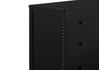 Black (001) 5-Saint 4 Drawer Dresser with Changing Top
