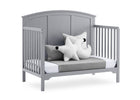 Textured Grey (1450) 5-Sweet Beginnings Sage Curve Top 6-in-1 Convertible Crib