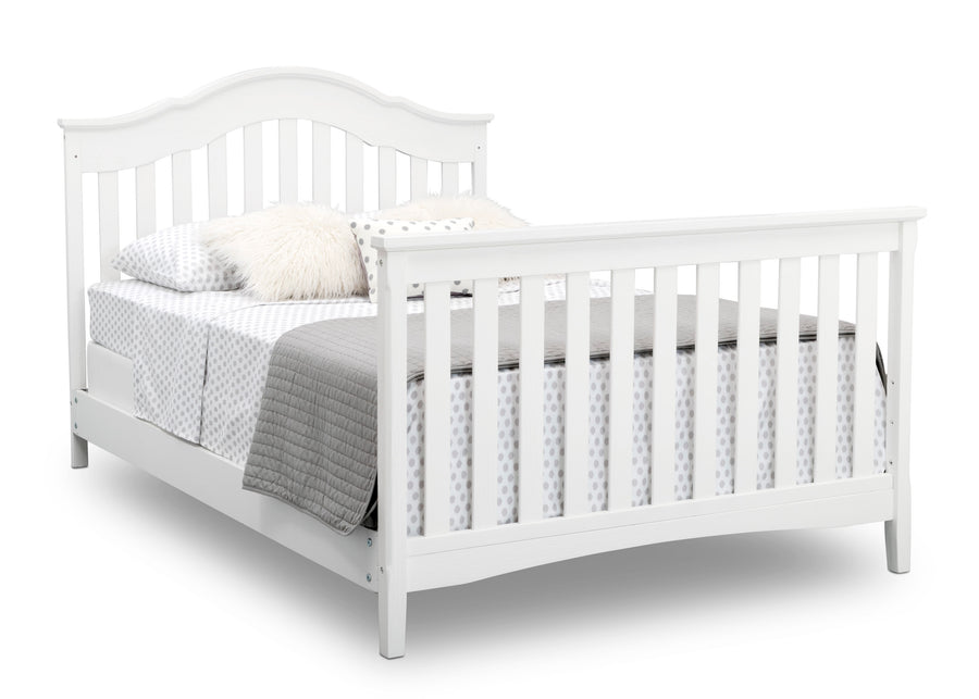 Textured White (1349) 18-Farmhouse 6-in-1 Convertible Baby Crib