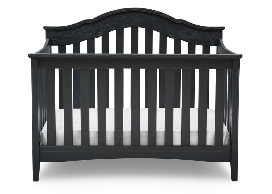 DCB: Textured Midnight Grey (1347) 9-Farmhouse 6-in-1 Convertible Baby Crib
