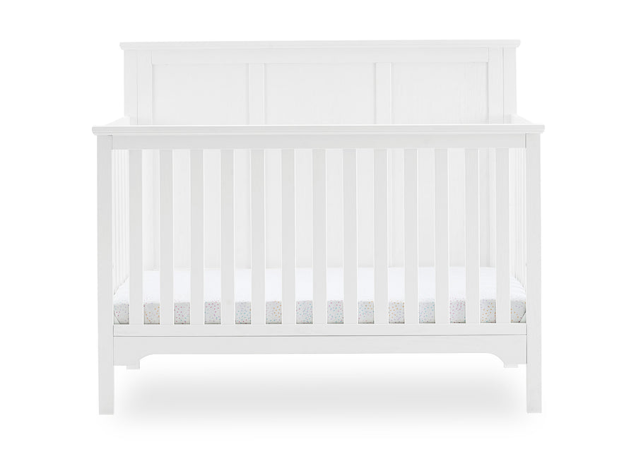 Textured White (1349) 18-Sweet Beginnings Sage Flat Top 6-in-1 Convertible Crib