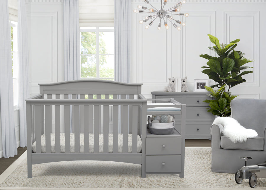 Grey (026) 13-Birkley Convertible Crib and Changer