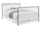 Bianca White with Grey (166) 7-Mercer 6-in-1 Convertible Crib with Storage Trundle
