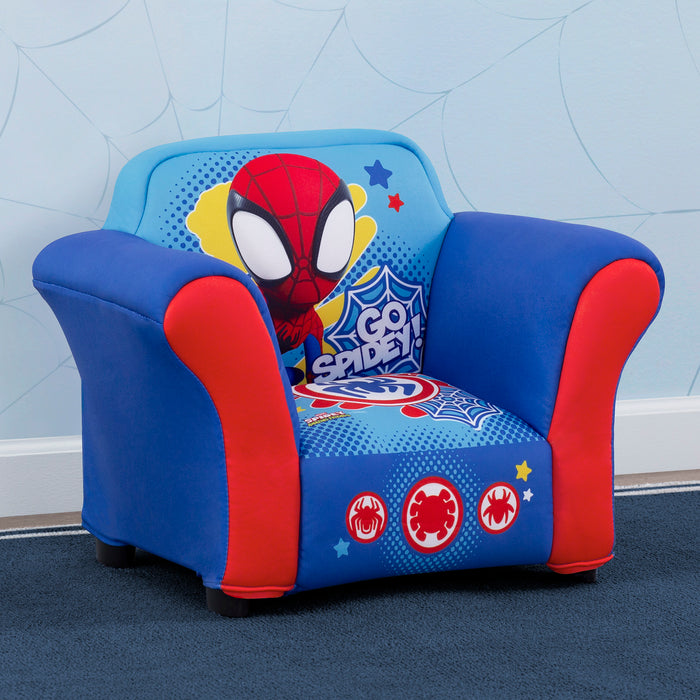 Spider-Man (1163) 0-Spidey and His Amazing Friends Upholstered Chair with Sculpted Plastic Frame