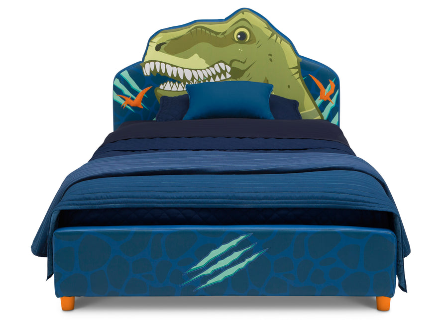 Blue (2027) 3-Dinosaur Upholstered Twin Bed