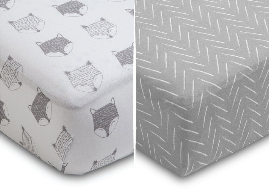 Indie Fox (3405) 4-Indie Fox Fitted Crib Sheets - 2 Pack