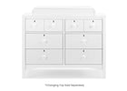 Textured White (1349) 6-Farmhouse 6 Drawer Dresser