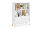 Bianca White with Natural (123) 18-Hudson Bookcase