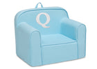 Q 67-Personalized Monogram Light Blue Cozee Chair