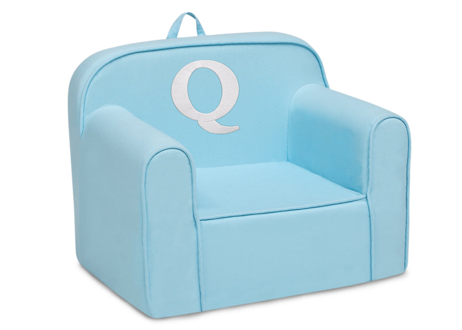 Q 67-Personalized Monogram Light Blue Cozee Chair