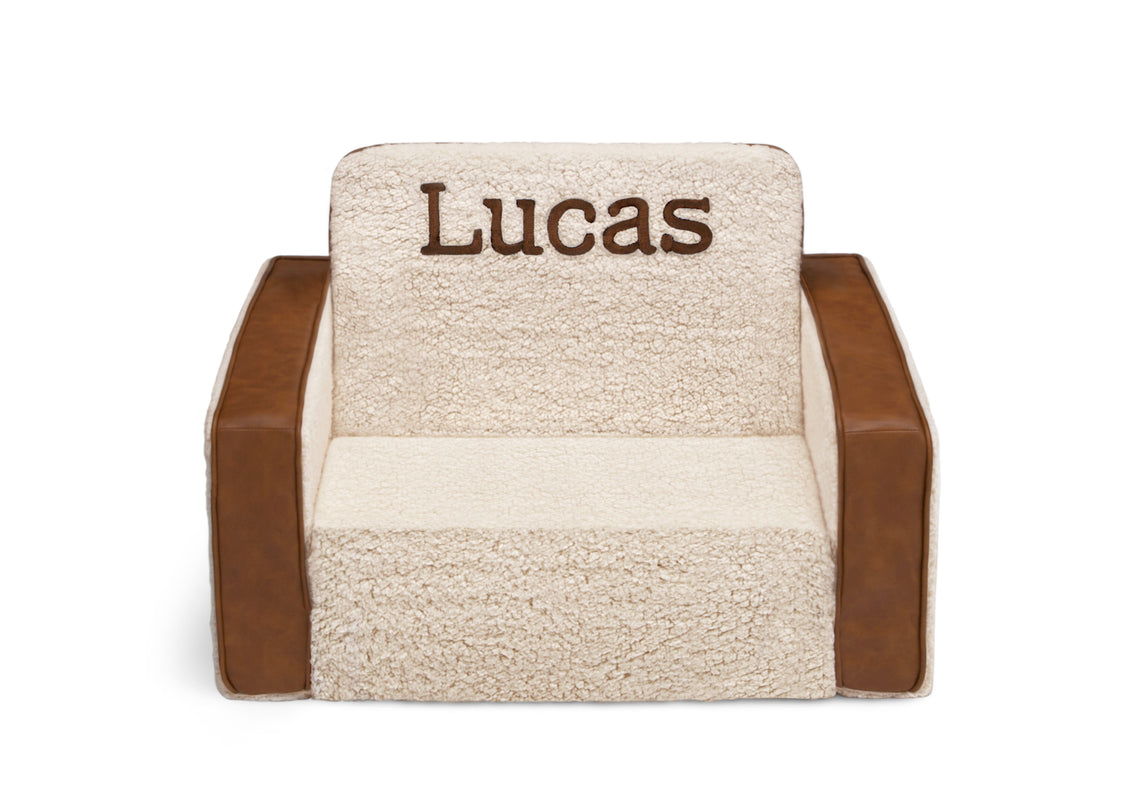 Cream Sherpa with Brown Leather (5047)