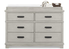 DCB: Rustic Mist (1373) 2-Asher 6 Drawer Dresser with Changing Top