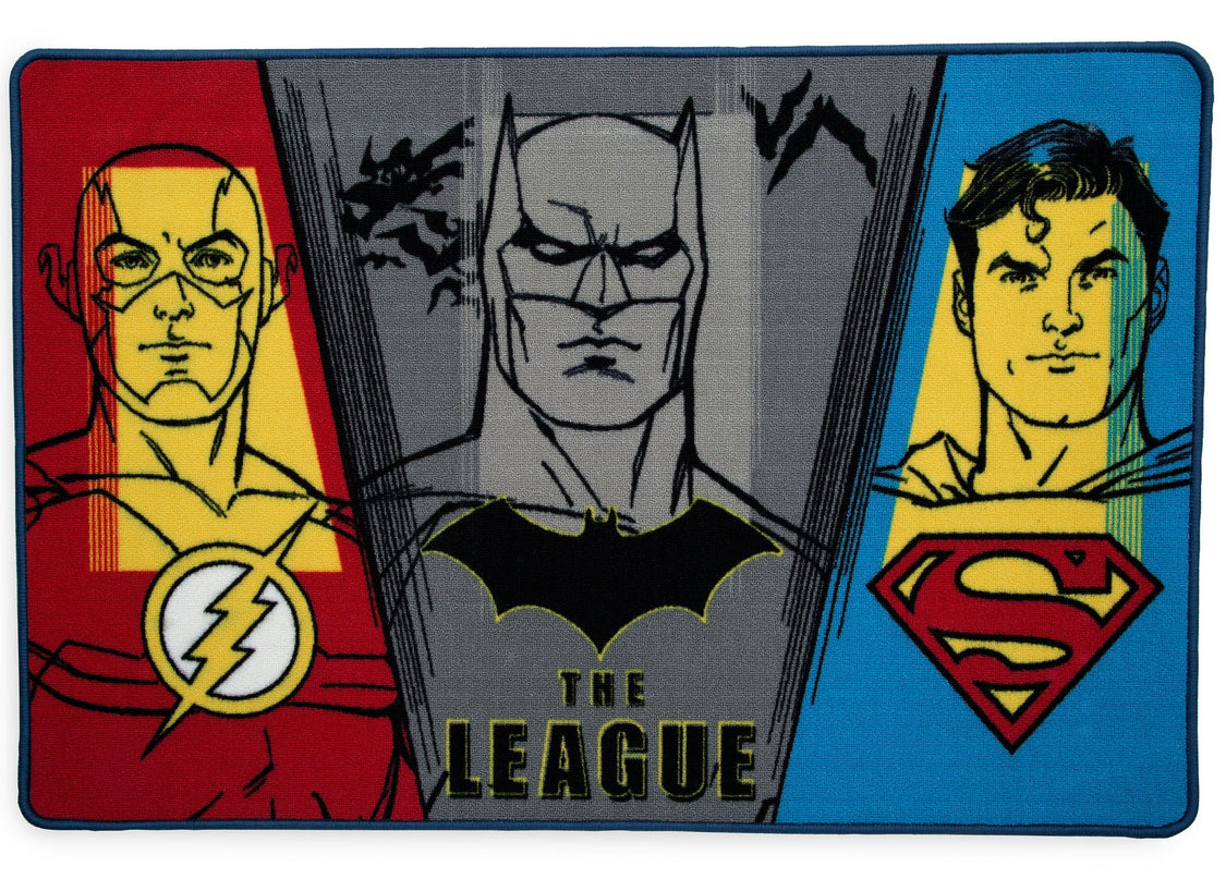 Delta Children Justice League (1215) Soft Area Rug with Non-Slip Backing (TR80057JL), Silo, a2a