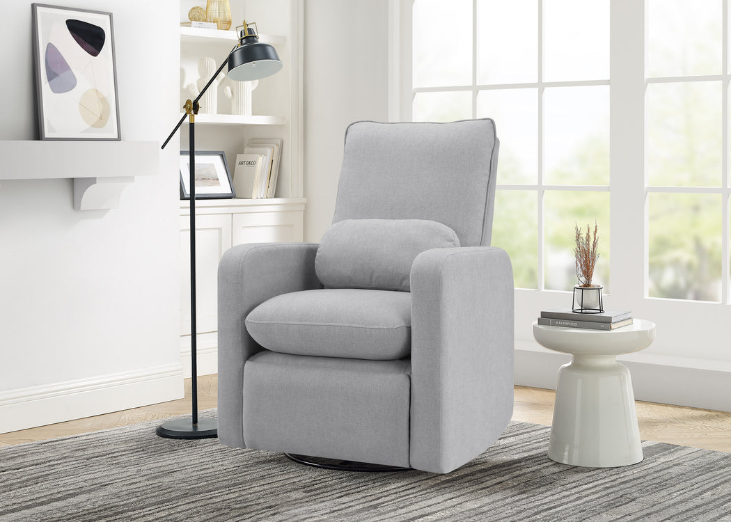 Cloud Recliner and Swivel Glider with Stain-Resistant Performance FabricGrey (1485)
