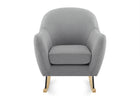 French Grey with Matte Black and Natural (1443) 3-Finch Rocking Chair