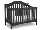 Textured Midnight Grey (1347) 4-Farmhouse 6-in-1 Convertible Baby Crib