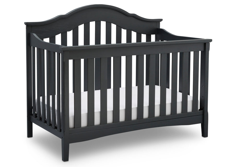Textured Midnight Grey (1347) 4-Farmhouse 6-in-1 Convertible Baby Crib
