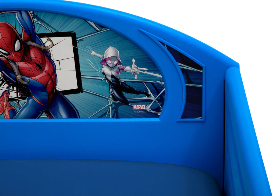 Spider-Man (1163) 4-Spider-Man Sleep and Play Toddler Bed with Built-In Guardrails