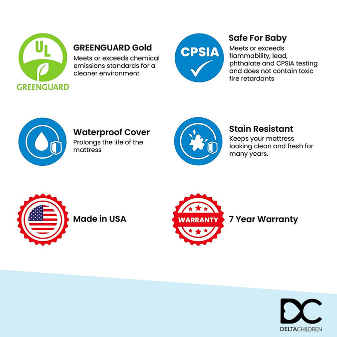 No Color (NO) 5-Twinkle Galaxy Dual Sided Recycled Fiber Core Crib and Toddler Mattress