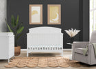 Textured White (1349) 17-Sweet Beginnings Sage Curve Top 6-in-1 Convertible Crib