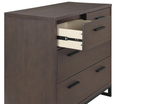 Foundry 4 Drawer Dresser with Changing Top Rustic Grey with Matte Black (1469) 11