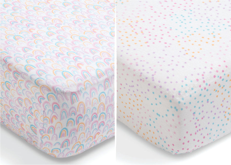 Rainbow Confetti (3020) 5-Rainbow Confetti Fitted Crib Sheets - 2 Pack