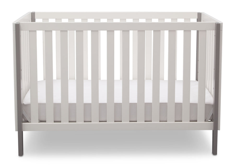 DCB: Bianca White with Grey (166) 2-Milo 3-in-1 Convertible Crib
