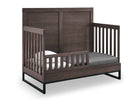 Rustic Grey with Matte Black (1469) 11-Foundry 6-in-1 Convertible Crib