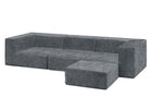 Grey Suede (5000) 4-Cozee 4-Piece Sectional Sofa Set