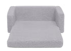 Grey Sherpa (5031) 5-Cozee Flip-Out Sherpa 2-in-1 Convertible Sofa to Lounger for Kids
