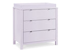 Lilac (539) 10-Cassie 3 Drawer Dresser with Changing Top