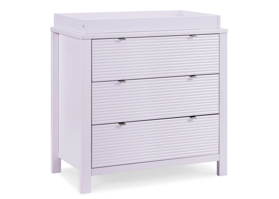 Lilac (539) 10-Cassie 3 Drawer Dresser with Changing Top