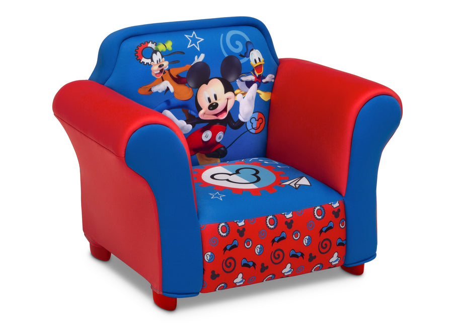 Mickey Hot Dog (1054) 3-Mickey Mouse Kids Upholstered Chair with Sculpted Plastic Frame