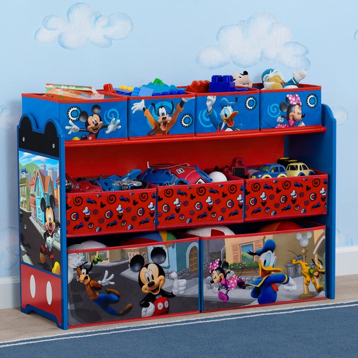 Mickey Hot Dog (1054) 3-Mickey Mouse Deluxe 9 Bin Design and Store Toy Organizer